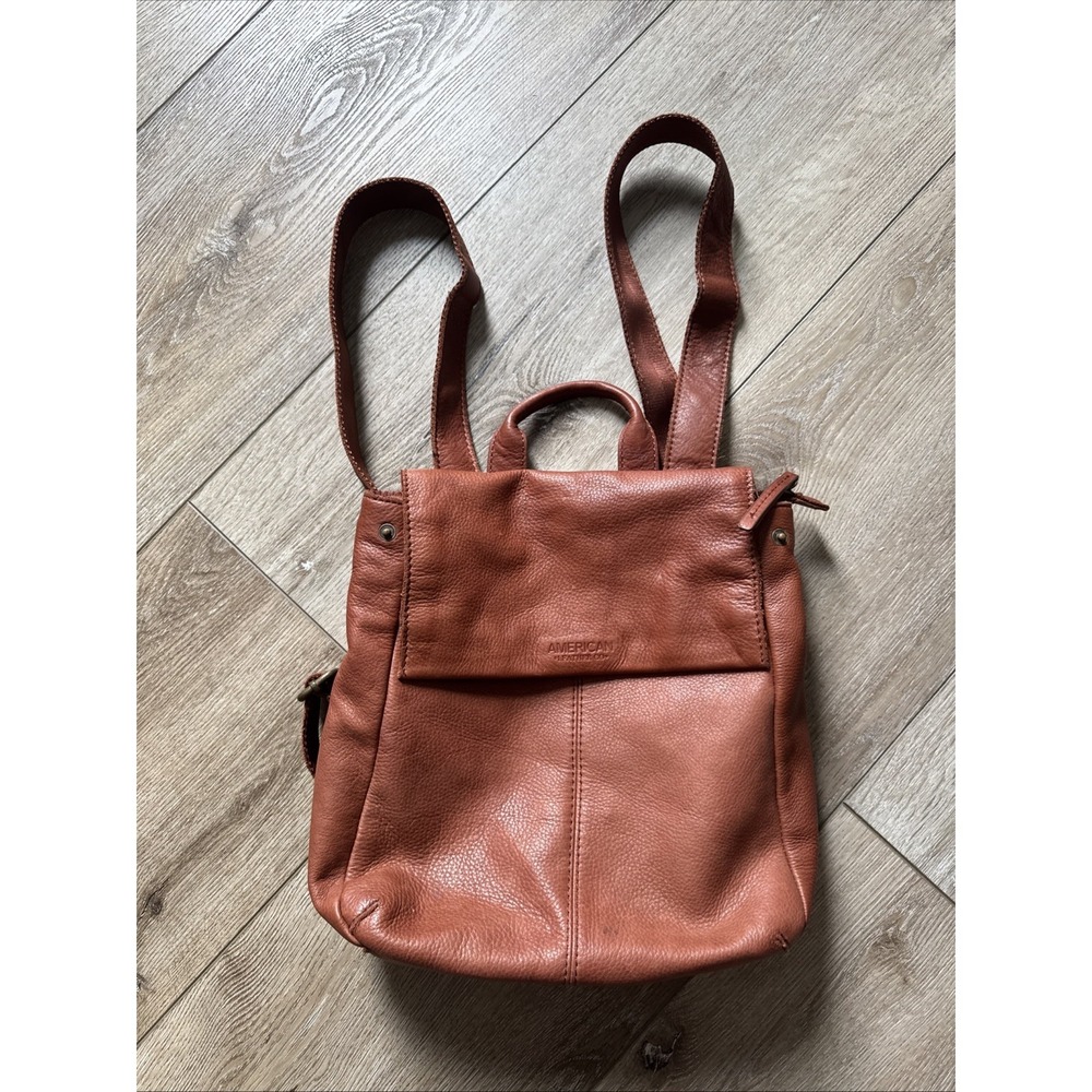 American Leather Co. Liberty Leather Backpack - Cafe Latte - Brown Tan